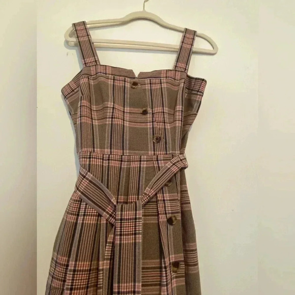 Gal Meets Glam Madison Plaid ButtonFront Sundress Sz 4 - Picture 5 of 8